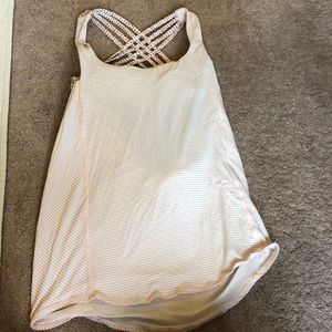 Lulu lemon pink tank with built in sports bra